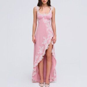 $429 NWT Pink For Love And Lemons “Clemence” Maxi Dress Sz Small
